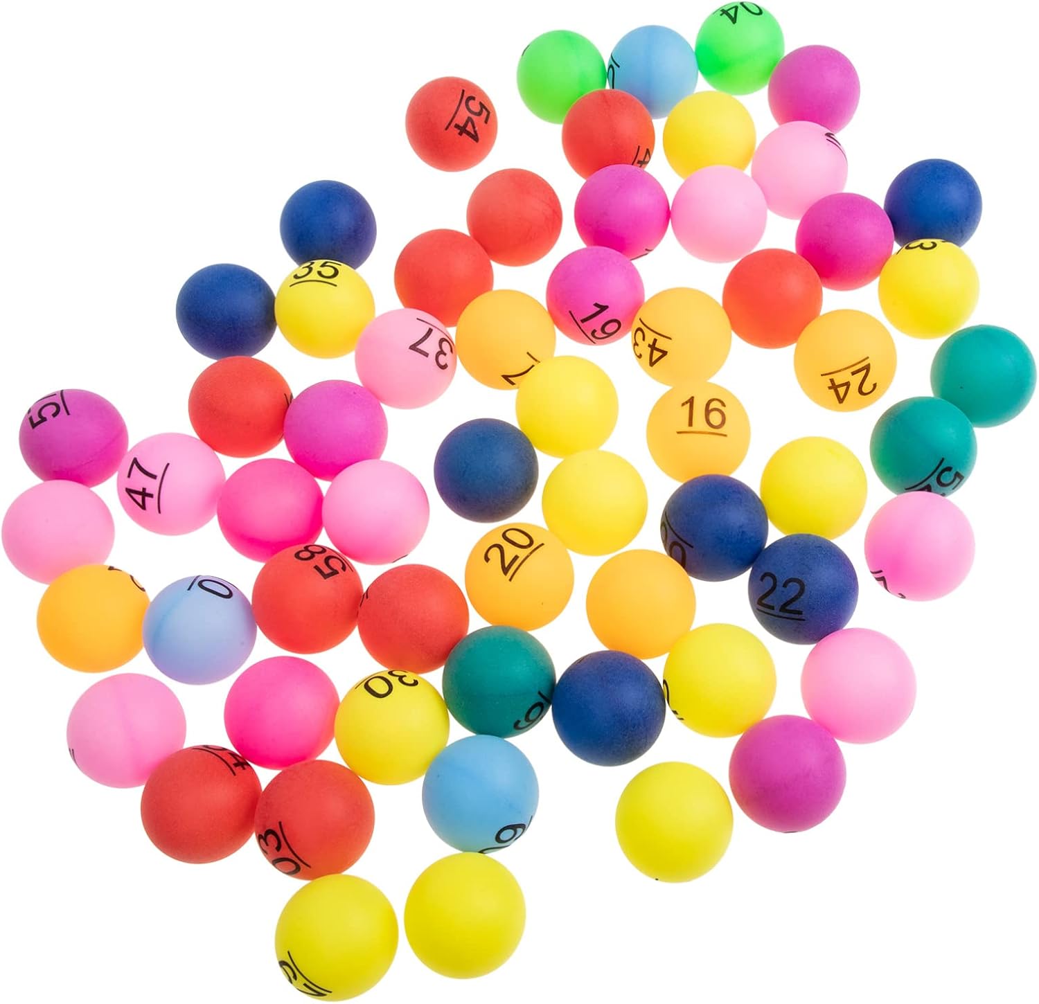 Numbered Bingo Ball Lottery Balls Table Tennis Balls Colorful Ping