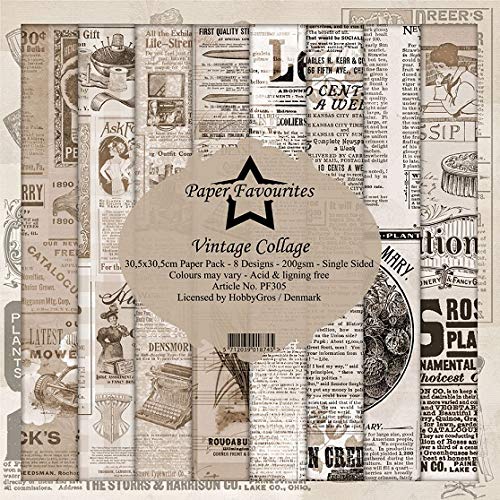 Dixi Craft - Vintage Collage - 12' x 12' Paper Pack