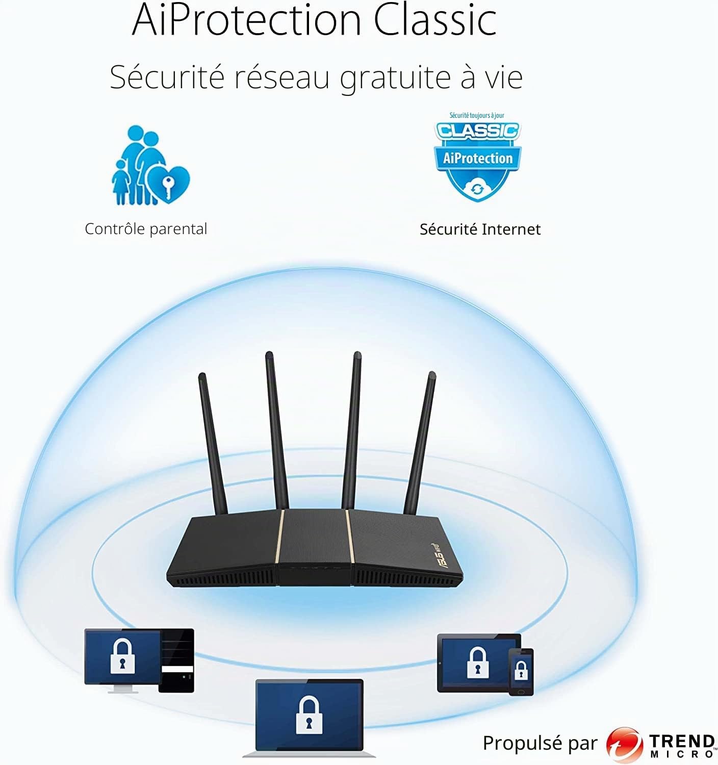 ASUS Rt-Ax57 Wireless Router Gigabit Ethernet Dual-Band, W128291859 (Gigabit Ethernet Dual-Band (2.4 Ghz / 5 Ghz) Black)