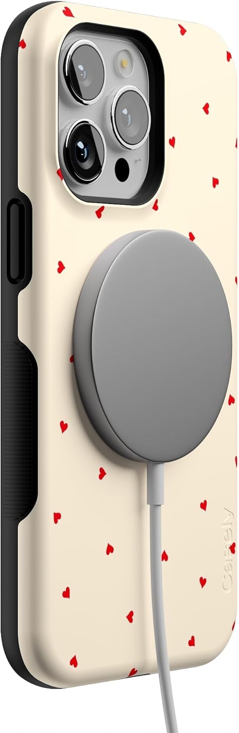 Casely iPhone 14 Pro Max Case | Be Mine | Tiny Hearts | Bold Protective Design | Compatible with MagSafe