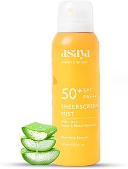 ASAYA | Body Sunscreen Spray SPF 50+ PA++++ | In VIVO Tested | Lightweight Broad Spectrum Protection | Quick Dry Mist | Designed for Outdoor & Daily Use | For Men & Women | 100 ml