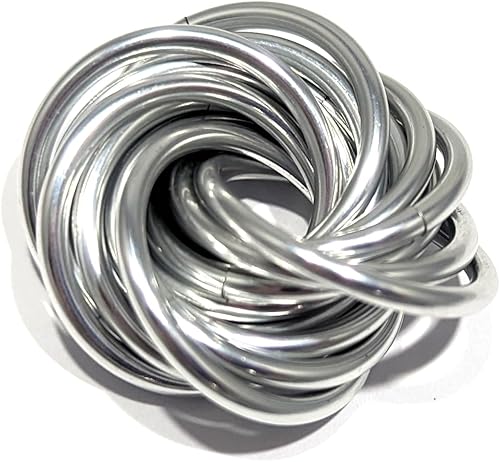 Miniatura 113 de Möbii Fidget Ball (Solid Color): Quiet Mobius ADHD Anxiety Stim Stress Relief Toy Tool for Home Travel Office or Desk (XL(Daydream), Full, Dark Iris)