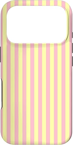 Miniatura 29 de Funda para iPhone 13 con rayas verticales de color amarillo pastel y rosa