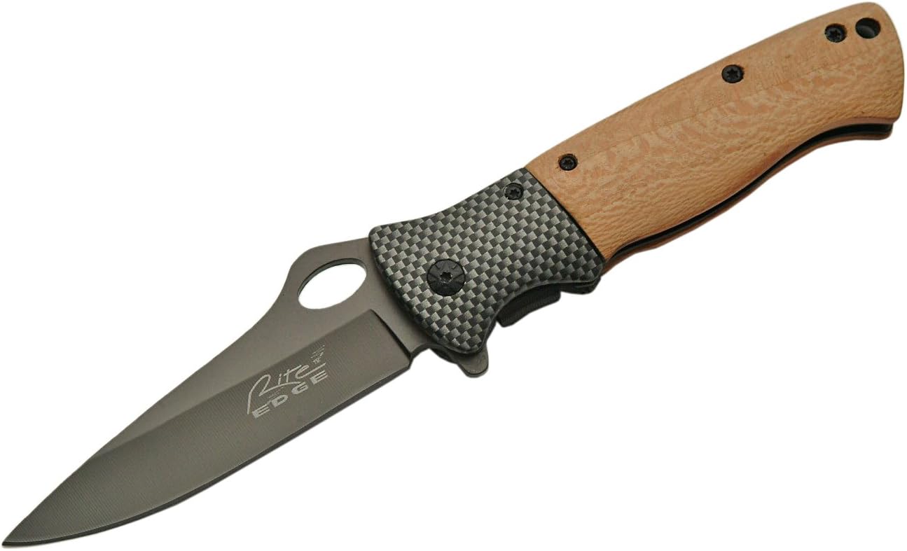 Rite Edgerite Edge Wood/Metal Assisted Opening Knife
