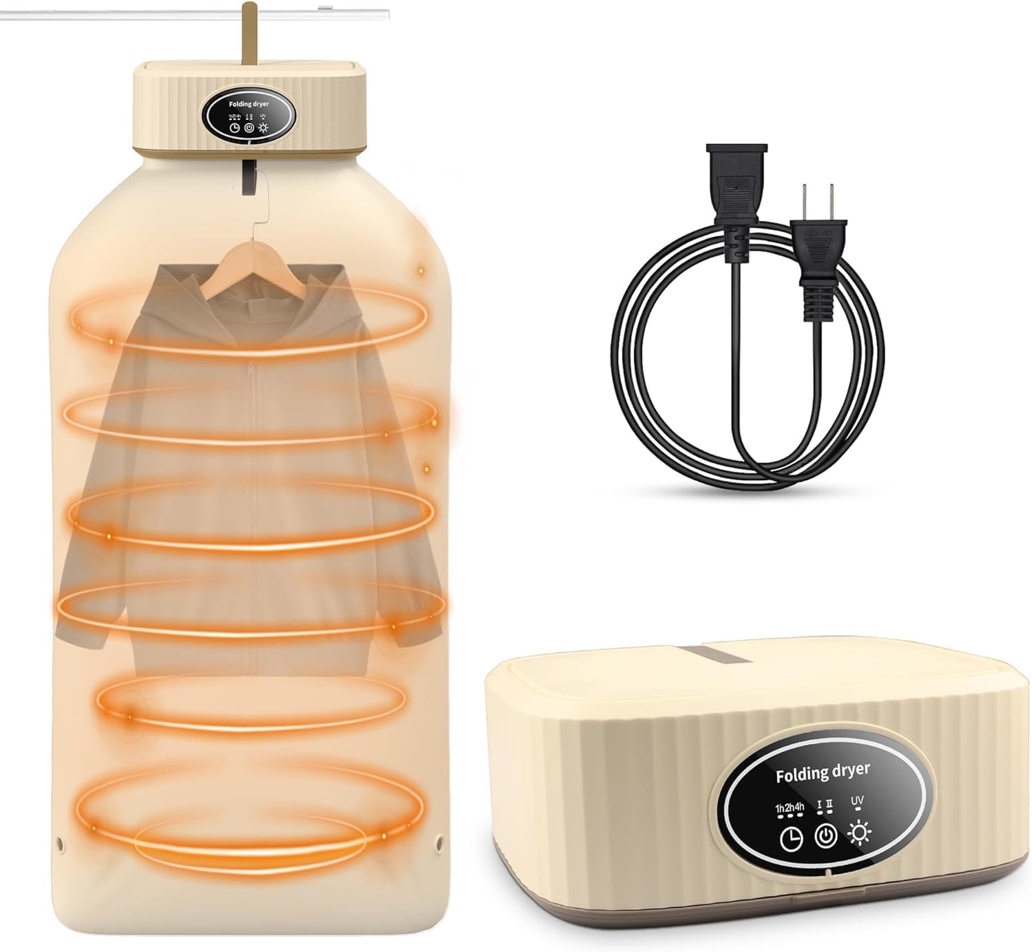 Portable Clothes Dryer, Mini Laundry Dryers Small Compact Foldable Electric Drying Machine with Dry Bag for Travel, RV, Home, Apartment