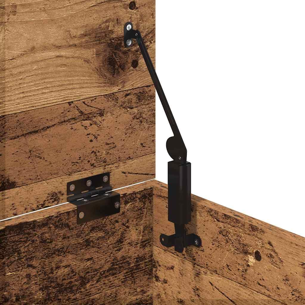 vidaXL Caja de Almacenamiento con Tapa de Madera Vieja 60 x 42 x 46 cm - Cofre Rústico para Organizar Muebles en casa, Ideal para el Dormitorio y la Sala de Estar. Solución Decorativa y Moderna.