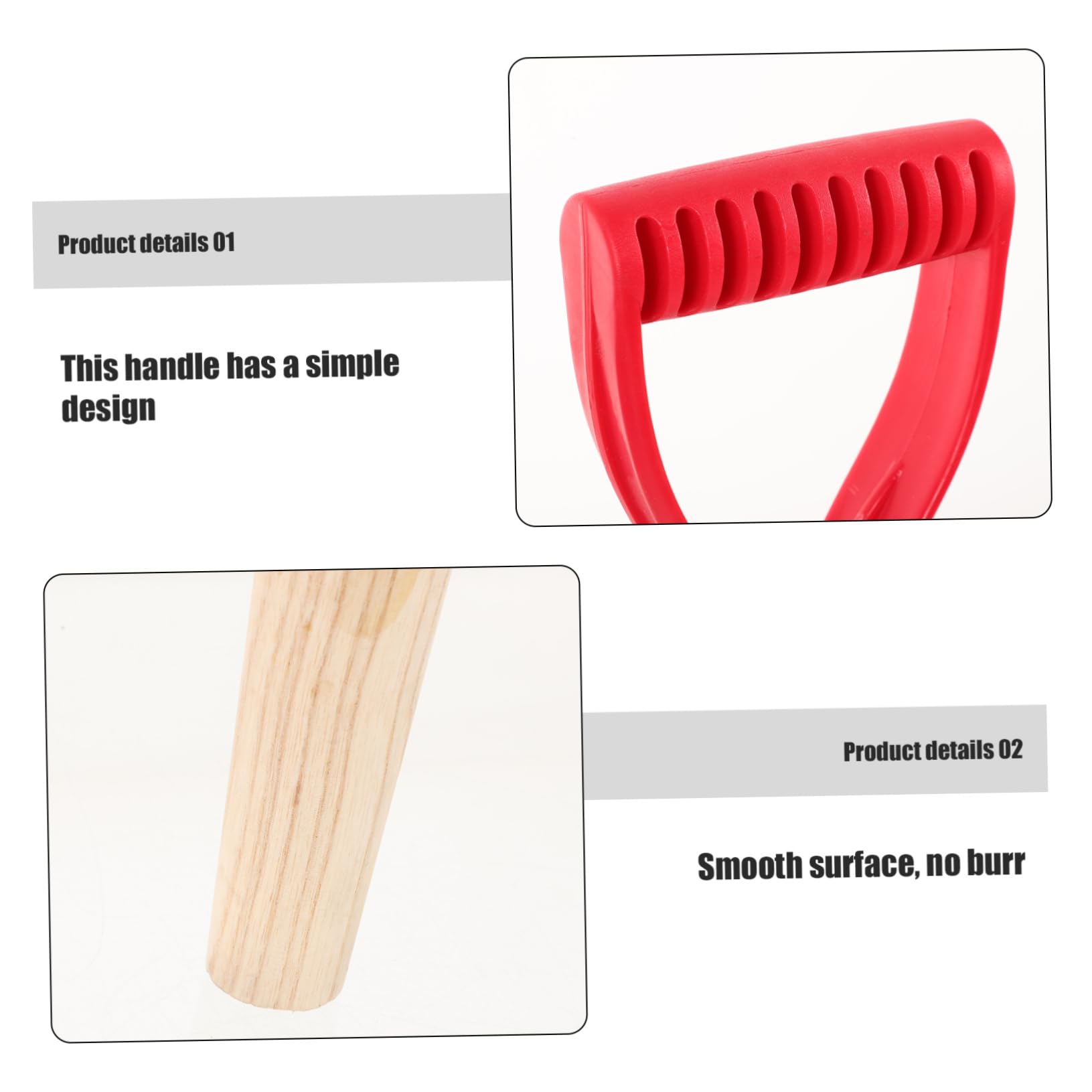 YARNOW 5 Pz manico per pala da giardino Impugnatura ergonomica per maniglie di collegamento pala manico lungo manico della forchetta da giardino sostituzione per scavare plastica