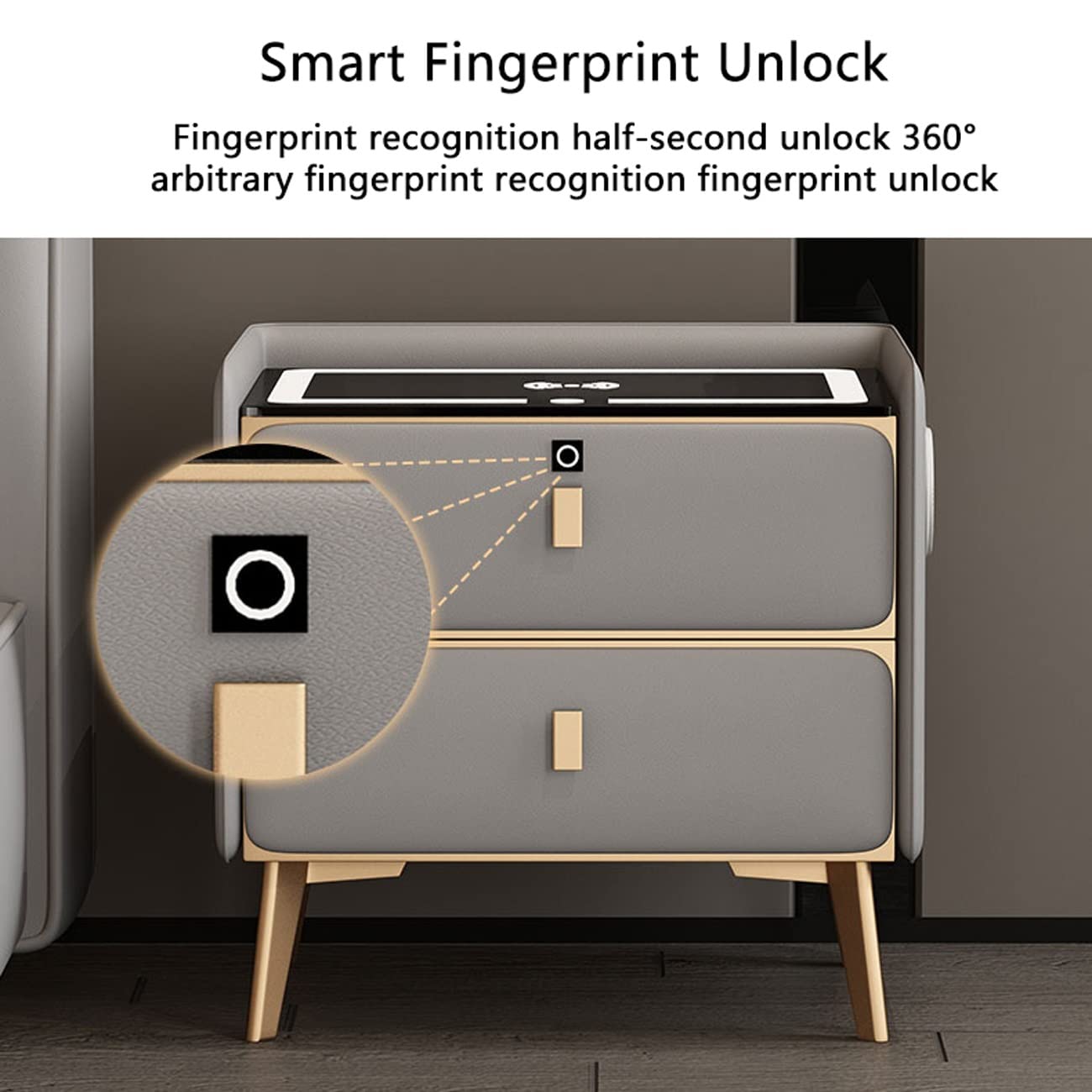 Amazon.co.jp: スマートナイトスタンドベッドサイドテーブル充電