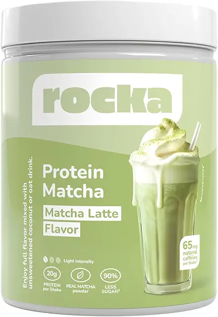 Veganes Protein Matcha Pulver mit Koffein - 20g Protein pro Portion