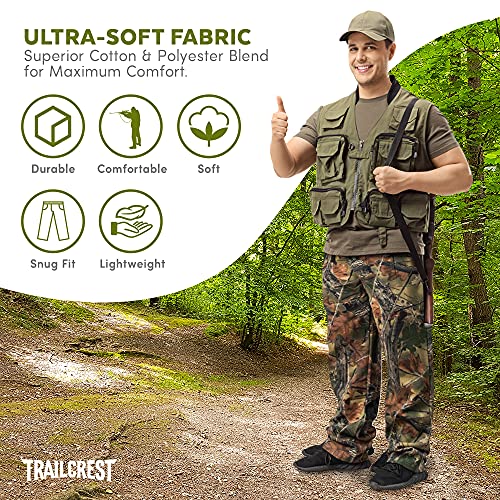 TrailCrest by Treel Men\'s Open Bottom Lounge Hunting Sweatpants, Medium, Green