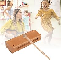 Vista 7 de GNIEMCKIN Bloque de ritmo de madera maciza, juego de 3, bloque de ritmo de madera maciza, instrumento de percusión musical perfecto para clases
