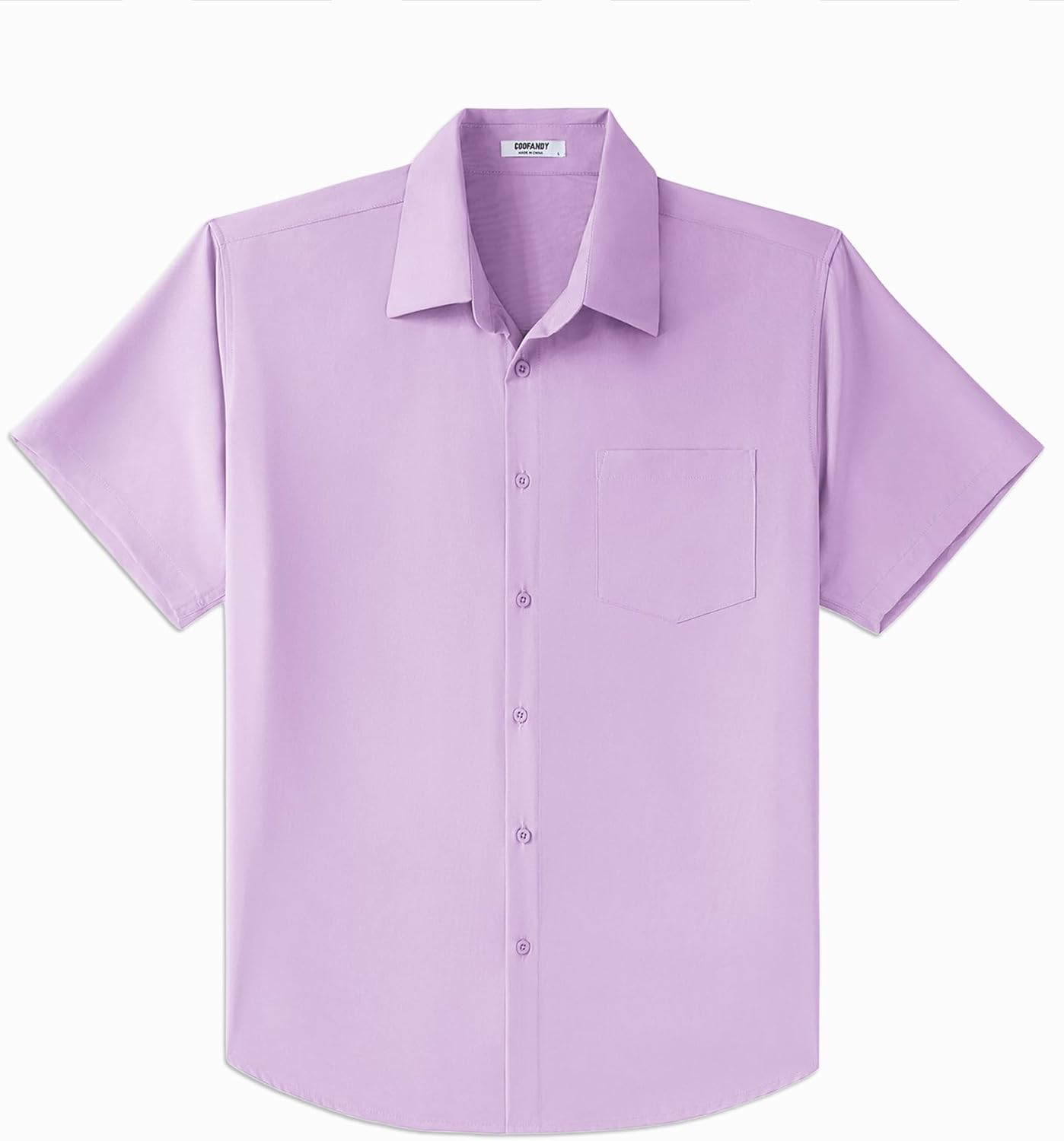 COOFANDY Big & Tall Shirts for Men Short Sleeve Button Down Casual Dress Shirts - Image 4