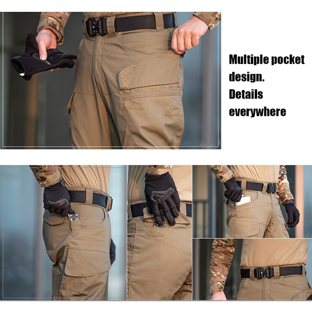 LANGWEI Pantalones Tácticos para Hombre Pantalones Deportivos De Senderismo Impermeables Al Aire Libre Pantalones Cargo Resistentes Al Desgaste Ripstop Al Aire Libre