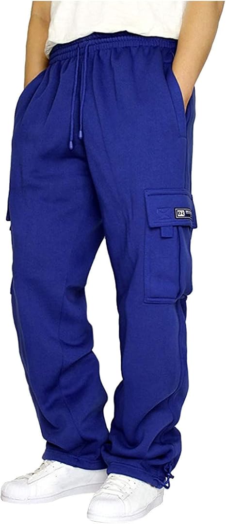 Jogginghose Herren Winter – Fleece Gefüttert, Elastische Taille, Cargo Style, Warm & Bequem Für Training Und Alltag