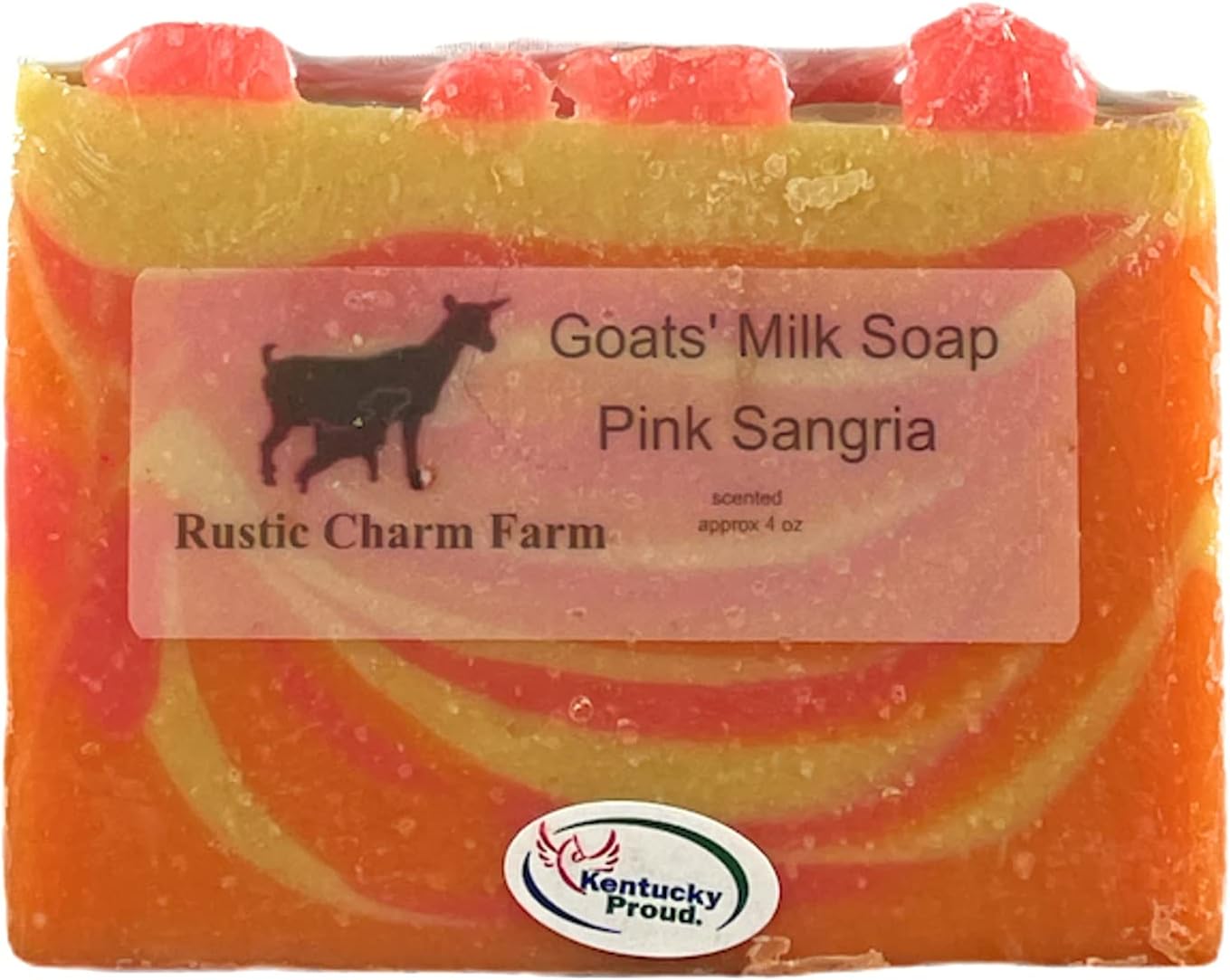 Rustic Charm Farm Goat Milk Soap, Pink Sangria