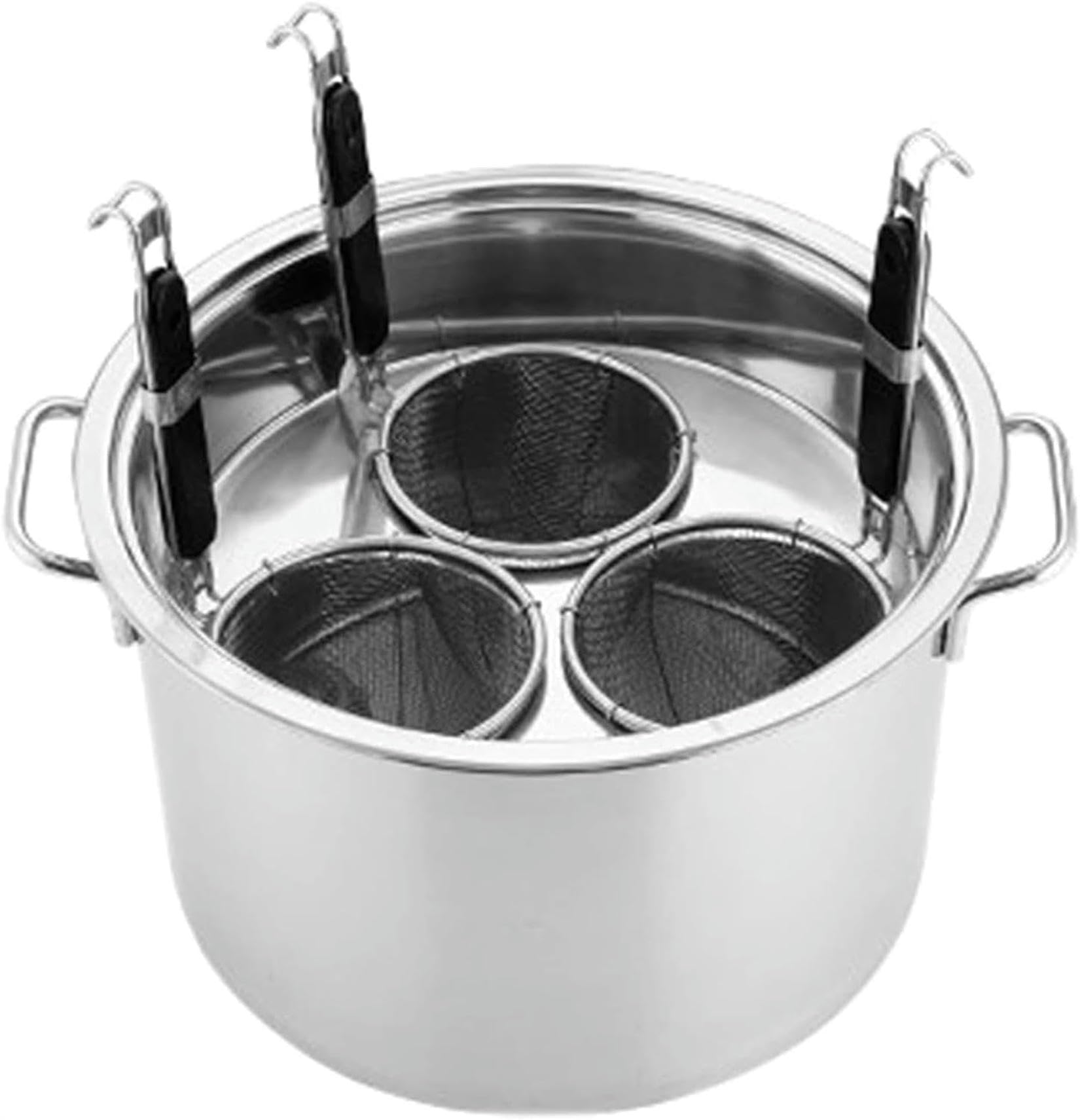 Cuiseur de pâtes multipots en acier inoxydable avec panier tamis