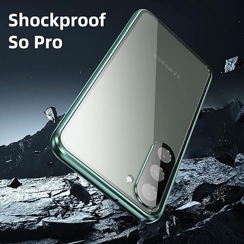 Miniatura 3 de Funda para Samsung Galaxy S23 Plus, protección de cuerpo completo de 360 grados con bloqueo de seguridad, absorción magnética, parachoques de metal