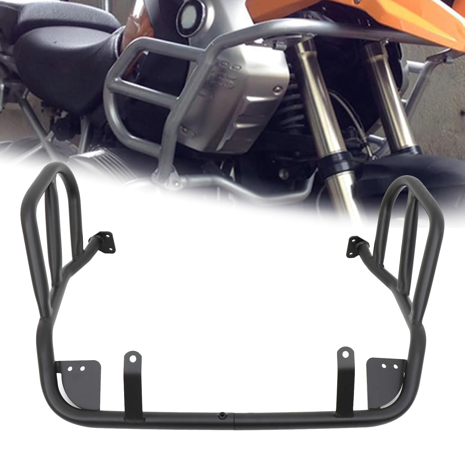 Engine Crash Bar Motorcycle Front&Rear Highway Engine Guard Crash Bars For Goldwing 1800 For GL1800 For GL1800A 2001-2017 Protect Bumper Stunt Cage Engine Frame Protector (Color : Black-rear
