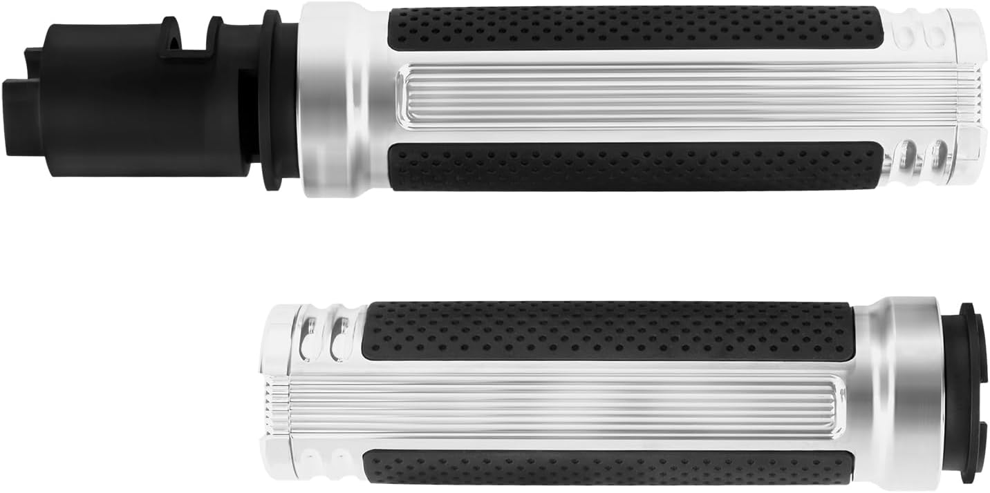 HDBUBALUS Motorcycle Hand Grips 1 inch Handlebar Grips Cable Throttle Fit for Harley CVO Street Glide FLHXSE Road Glide Street Glide Ultra 2023-2025 Softail 25-Later