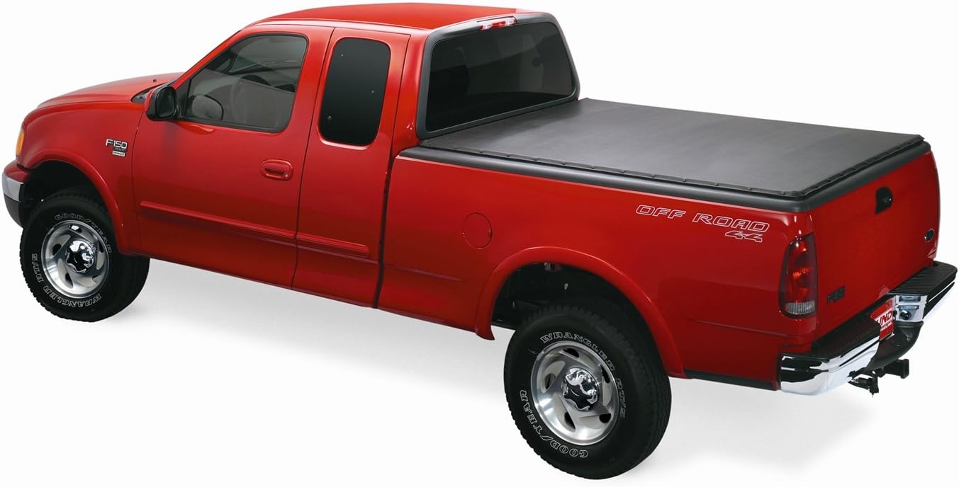 Lund 90089 Genesis Snap Truck Bed Tonneau Cover for 2005-2018 Nissan Frontier | Fits 6' Bed,Black Leather Look
