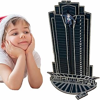 2023 Christmas Advent Calendar | Hans Gruber Falling Off Off Nakatomi Plaza Advent Calendar | Falling Man Christmas Tabletop Wooden Decorations For Party Favors, Christmas Gift