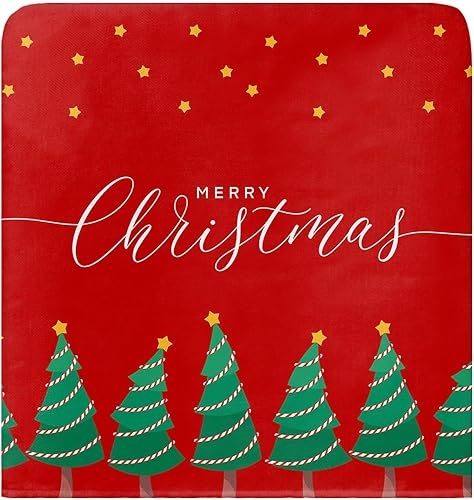 Miniatura 4 de 6 Packs Christmas Tree Dining Chair Back Cover, Decorative Kitchen Dinner Chair Seat Covers Washable Chair Slip Covers, Removable Slipcovers Protect