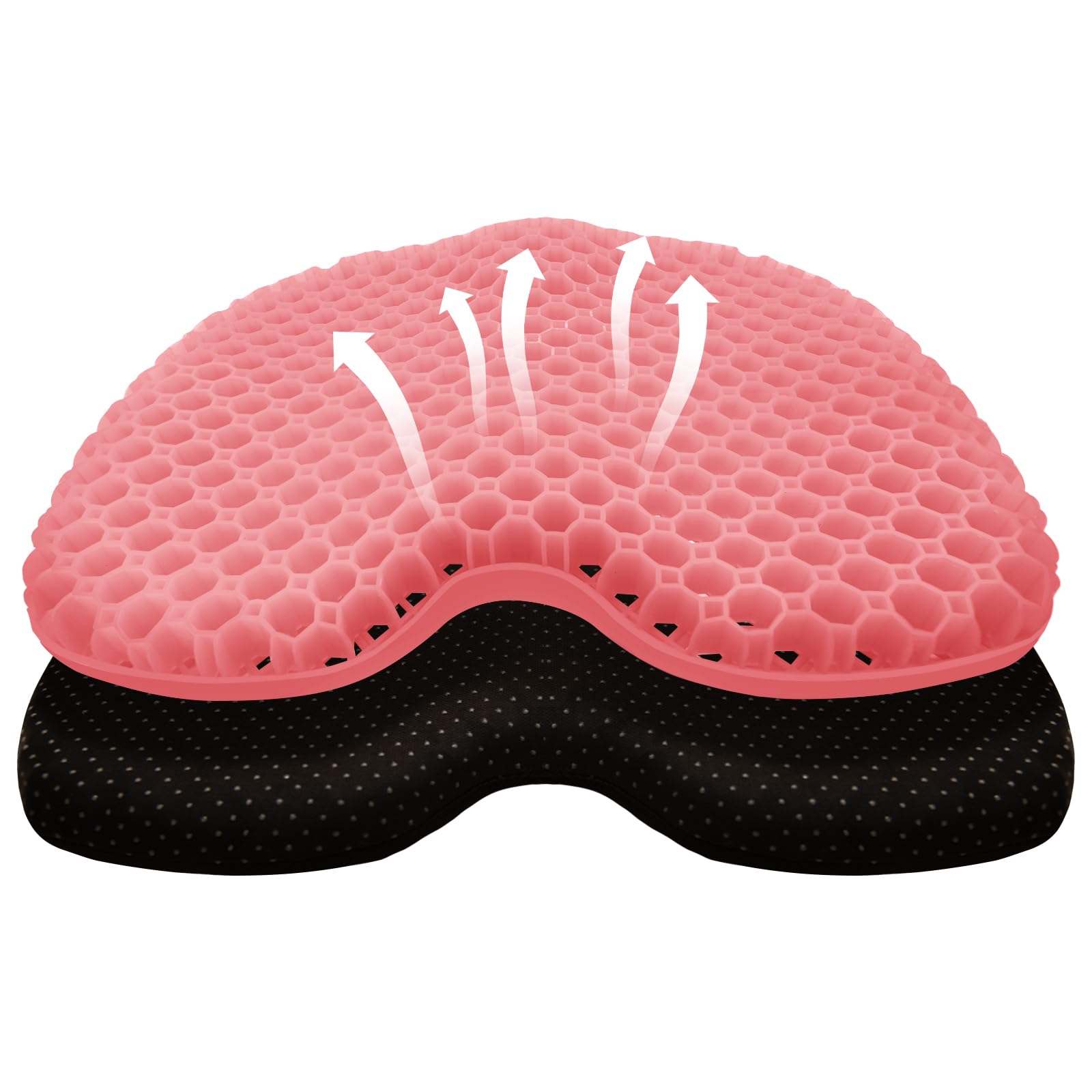 ohaayoo Kayak Seat Cushion, Thicken Anti Slip Waterproof Gel Kayak Seat, Portable Canoe Rowing Rubber Dinghy Pad for Stadium Sit in Kayak Inflatable