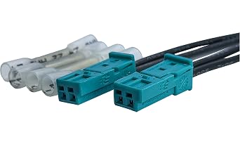 2Pcs 2 Wire 61132360043 MQS Connector Pigtail for BMW MQS Crimp Cable | Replaces 61136925634, 61138352584, 61138352580, 61138352588