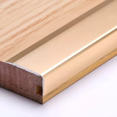 Miniatura 8 de Tira de transición de borde dorado para escaleras, borde decorativo para suelo de azulejosmadera, protección contra umbral de ventana, protector de