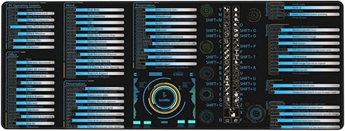 Miniatura 2 de Office Excel Adobe teclas de acceso directo extendido 31.5 x 11.8 pulgadas, alfombrilla de mouse extendida grande con base de goma antideslizante