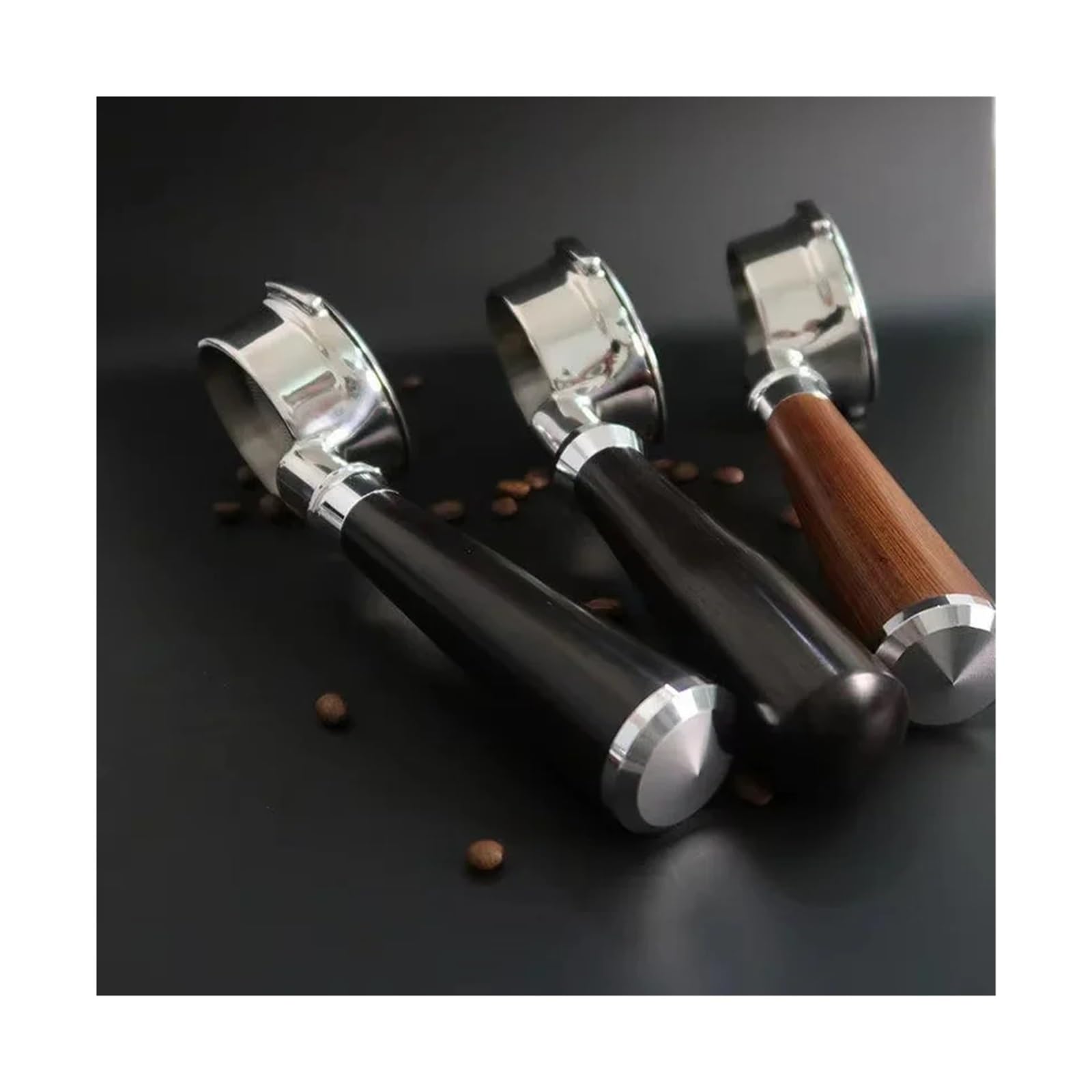 Portafiltro Sin Fondo De Acero Inoxidable De 58 Mm, Compatible Con Breville BES058NP, De Doble Caldera.(BES920 Red wood)