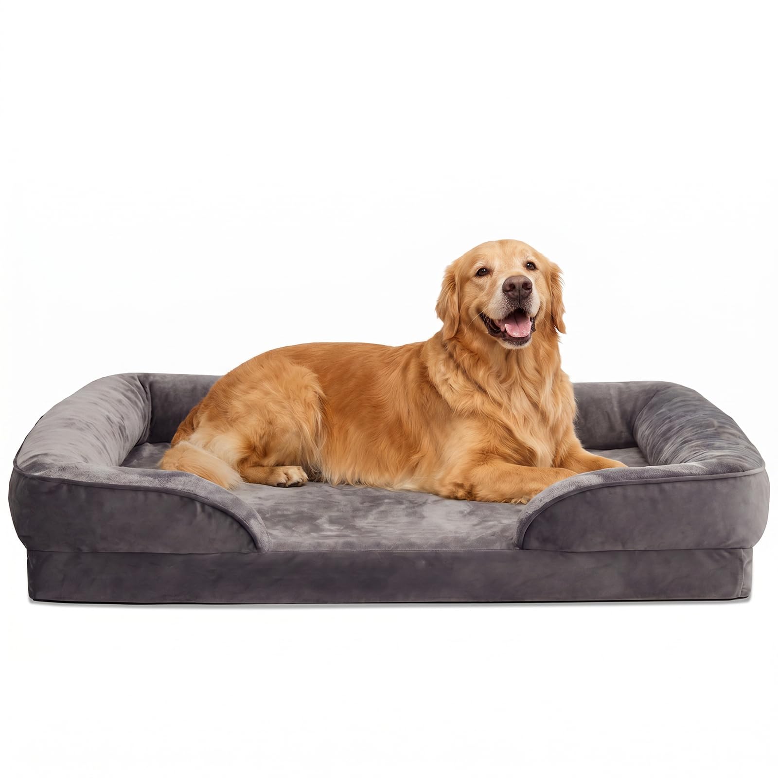 WAVVE Cama para Perros Grandes Cama Ortopedica para Perros Lavable Espuma Viscoelástica Desenfundable e Impermeable