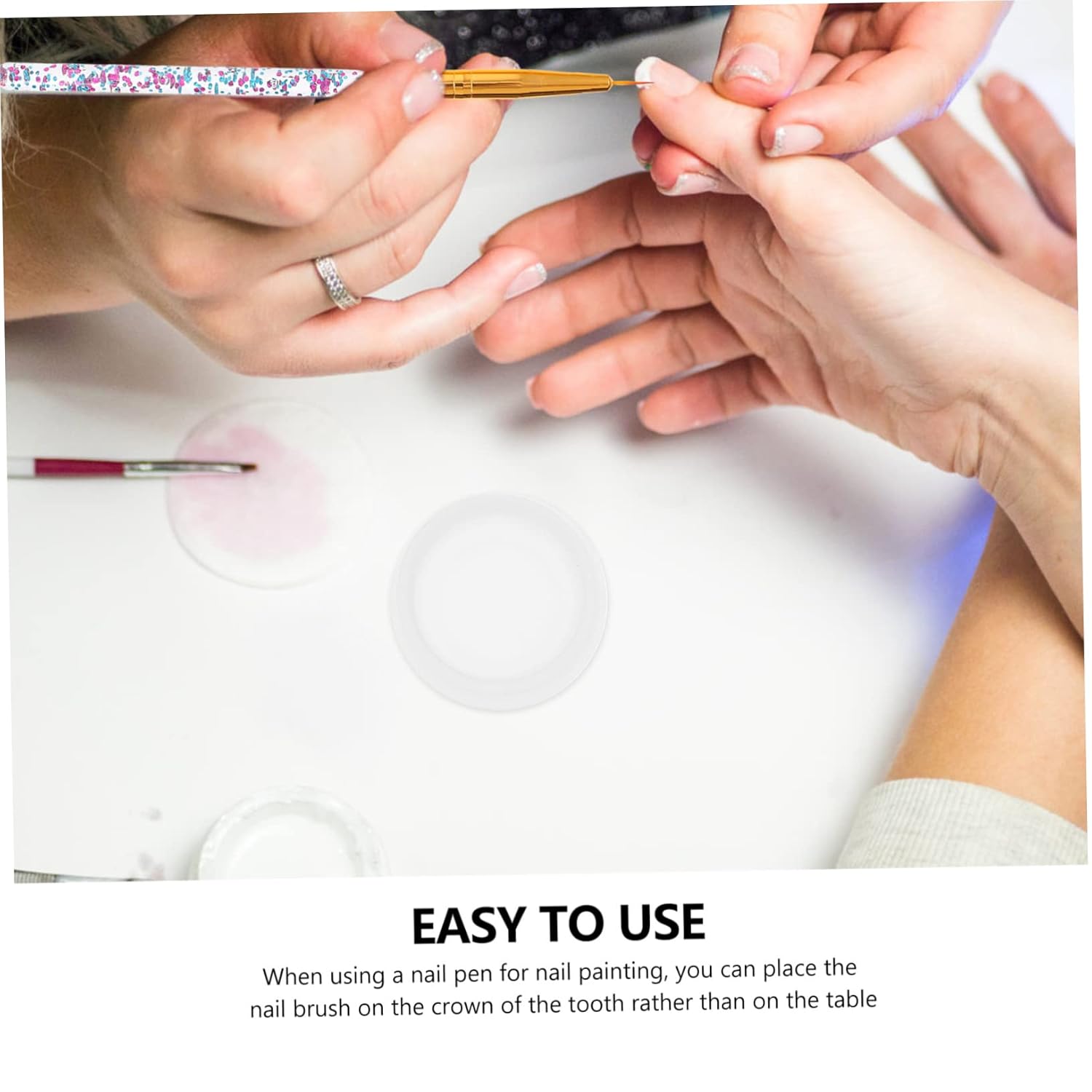 2pcs Acrylic Liquid Dappen Dish Container with Lid for Nail Art Stylish Glass Bowl for Mixing Acrylic Powder and Liquid Essential Tool for Manicure and Pedicure