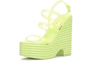 Lime Green Platform Heels: Elevate Your Style with the Cholena Strappy Buckle Sandals