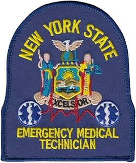 New York State Emergency Medical Technician EMT Uniform Patch - Navy