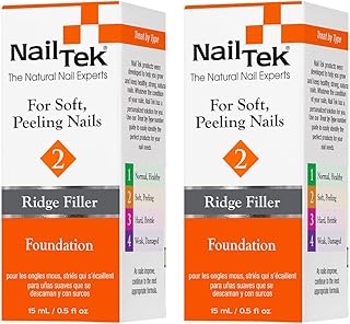 Sponsored Ad - Nail Tek Foundation 2, Ridge Filling Strengthening Base Coat for Soft and Peeling Nails, 0.5 oz, 2-Pack