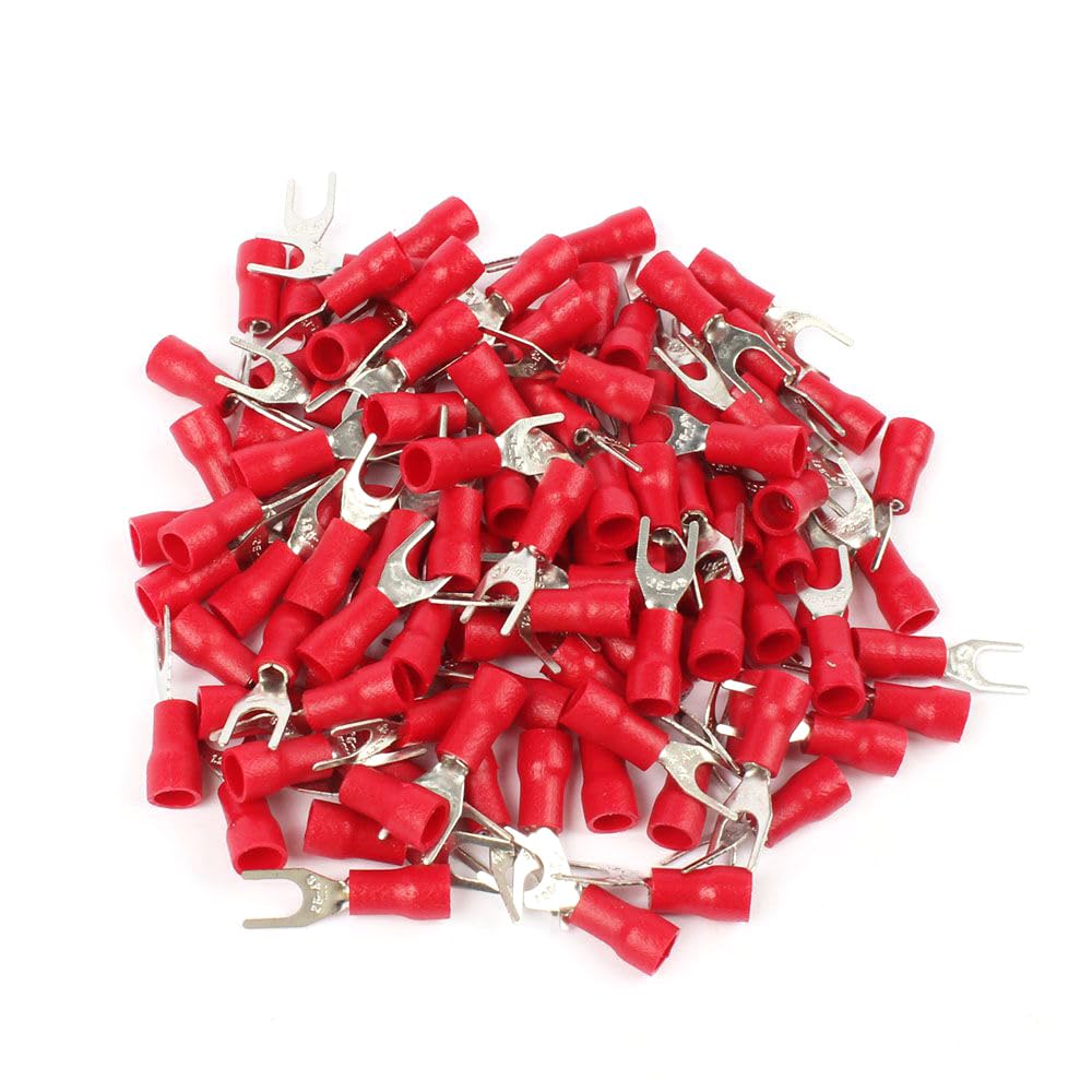 SV1.25-6 Small Red Furcate Pre-Insulating Terminal(Type to) Cold Pressed terminals/Cable Connector/Wire Connector 1000PCS/Pack