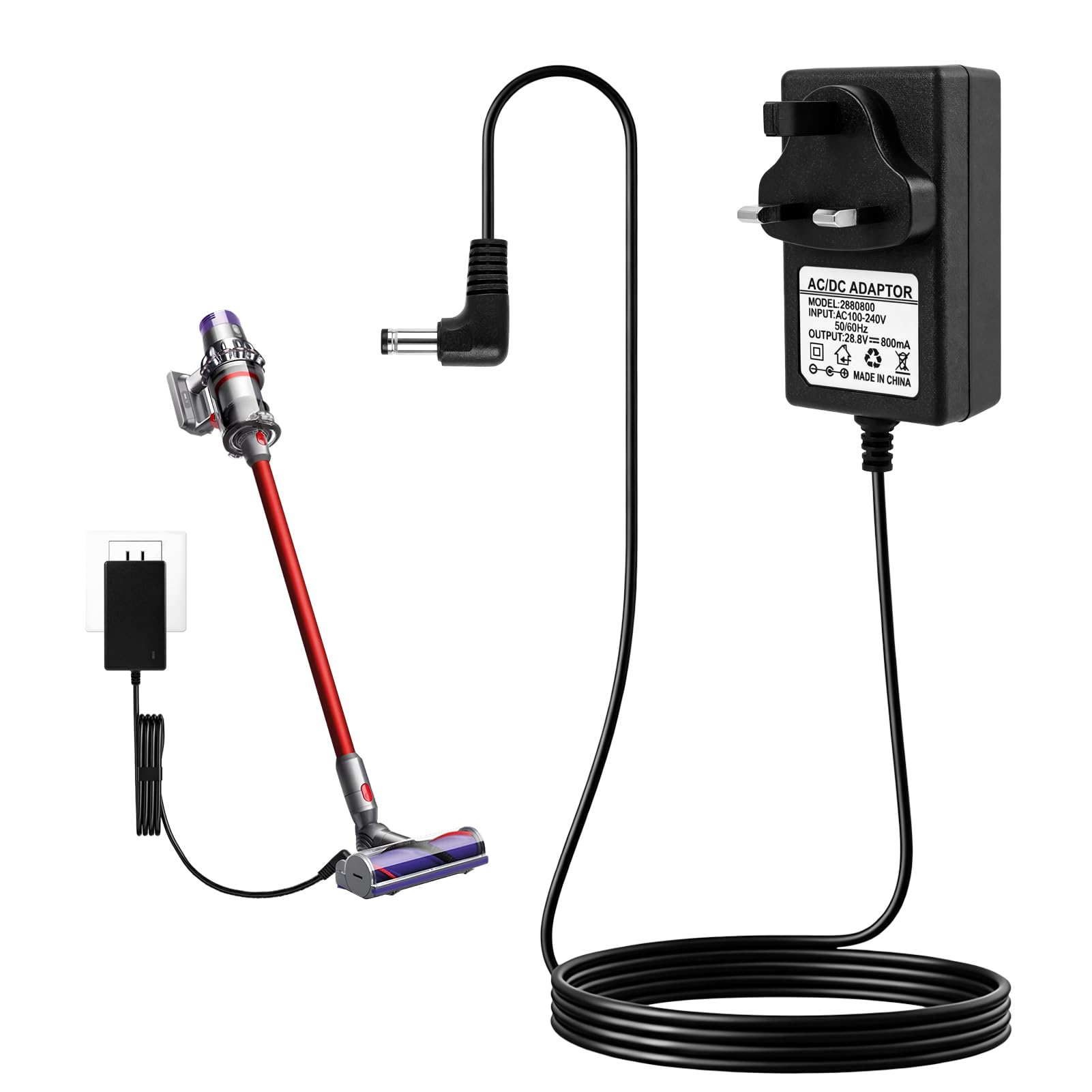28.8V Charger for Shark Hoover for 25.2V Battery Cordless Vacuum 1.8M