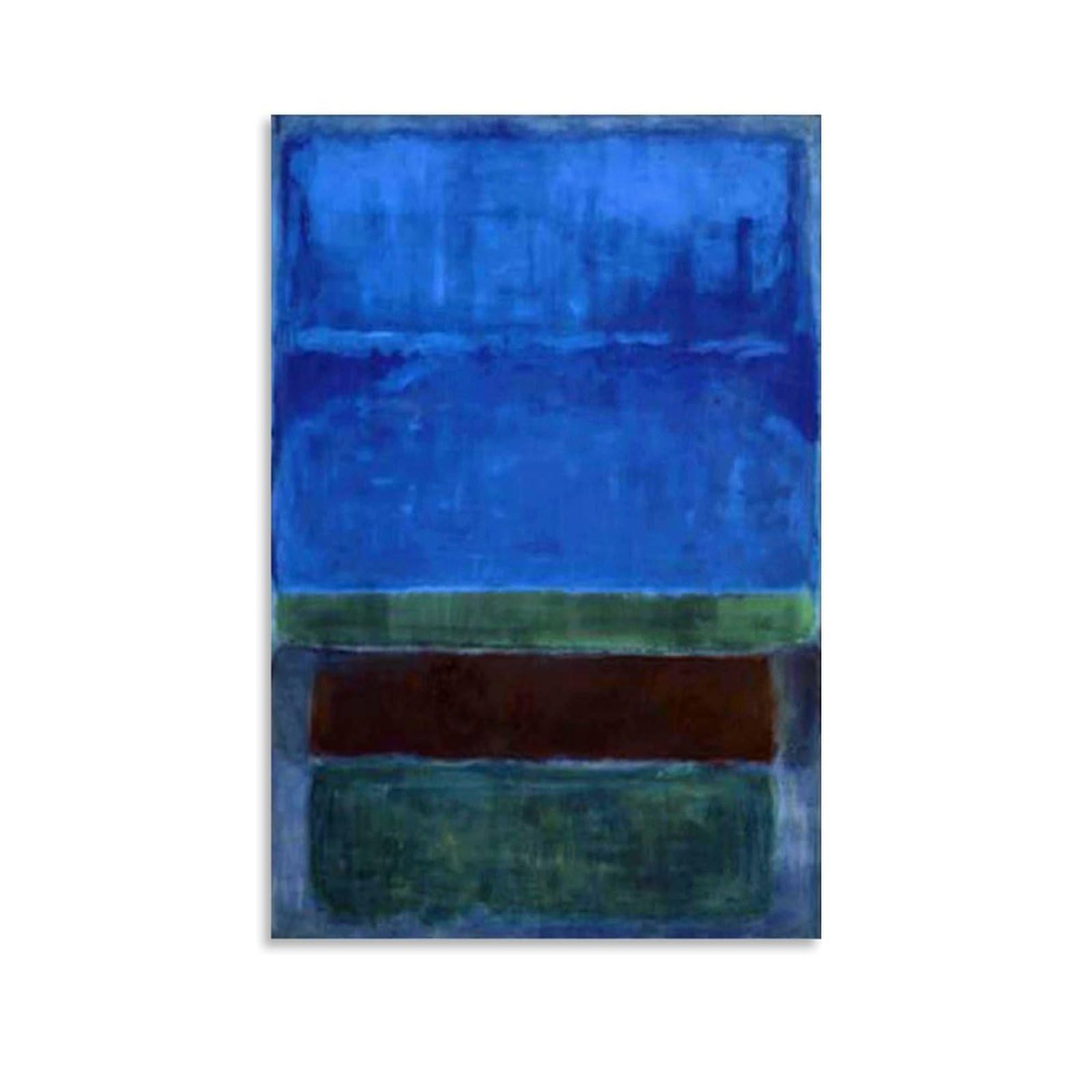 ZHAOZIQQ Mark Rothko Poster Blue, Green, And Brown 1952 Abstract Rectangular Regions Of Color Picture Print Wall Art Painting Canvas Artworks Gift