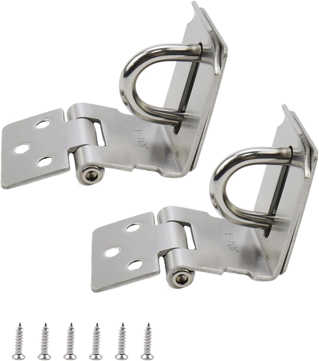 Pufguy 2pcs Door Lock Latch Heavy Duty Garage Door Lock 90 Degree Latch Stainless Steel Padlock