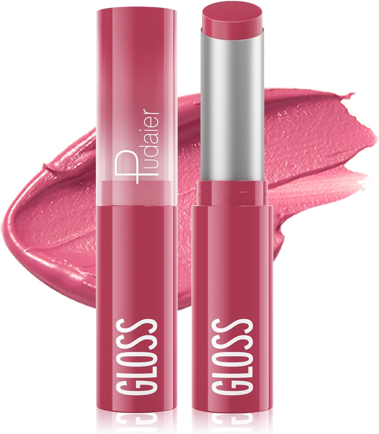 ZUK Hydrating Lip Gloss for Women and Girls, Moisturizing Creamy Lipstick for Dry Lips, Nourishing Highly Pigmented Lip Balm, Non-Sticky Tinted Lip Makeup