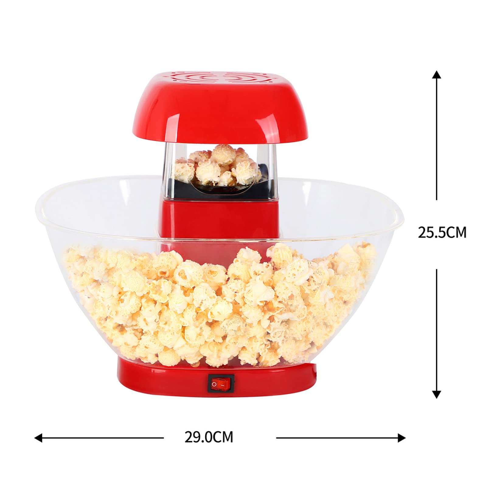 Macchina per Popcorn, Macchina per Popcorn 1200 W, Macchina per la Produzione di Popcorn ad Aria Calda per la casa, Popper per Pop Corn Senza Olio aggiornato, Formato familiare San