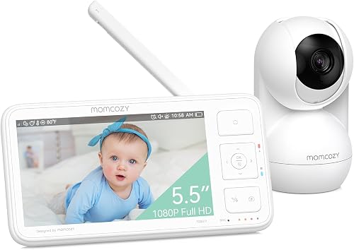 momcozy Babyphone avec caméra Écran 5.5 Pouces Full HD 10…