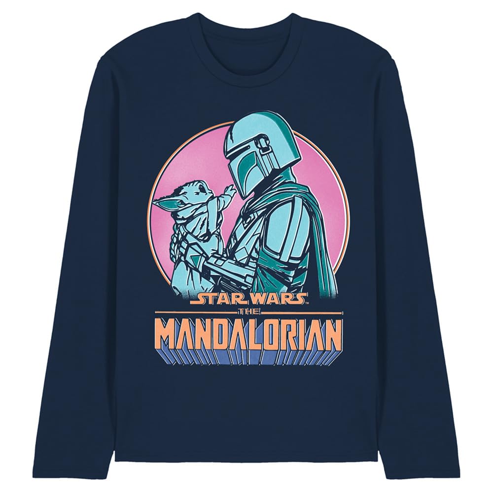 The Mandalorian Flea Market Perfect Pair Unisex Long Sleeve T Shirt, Navy, X-Large