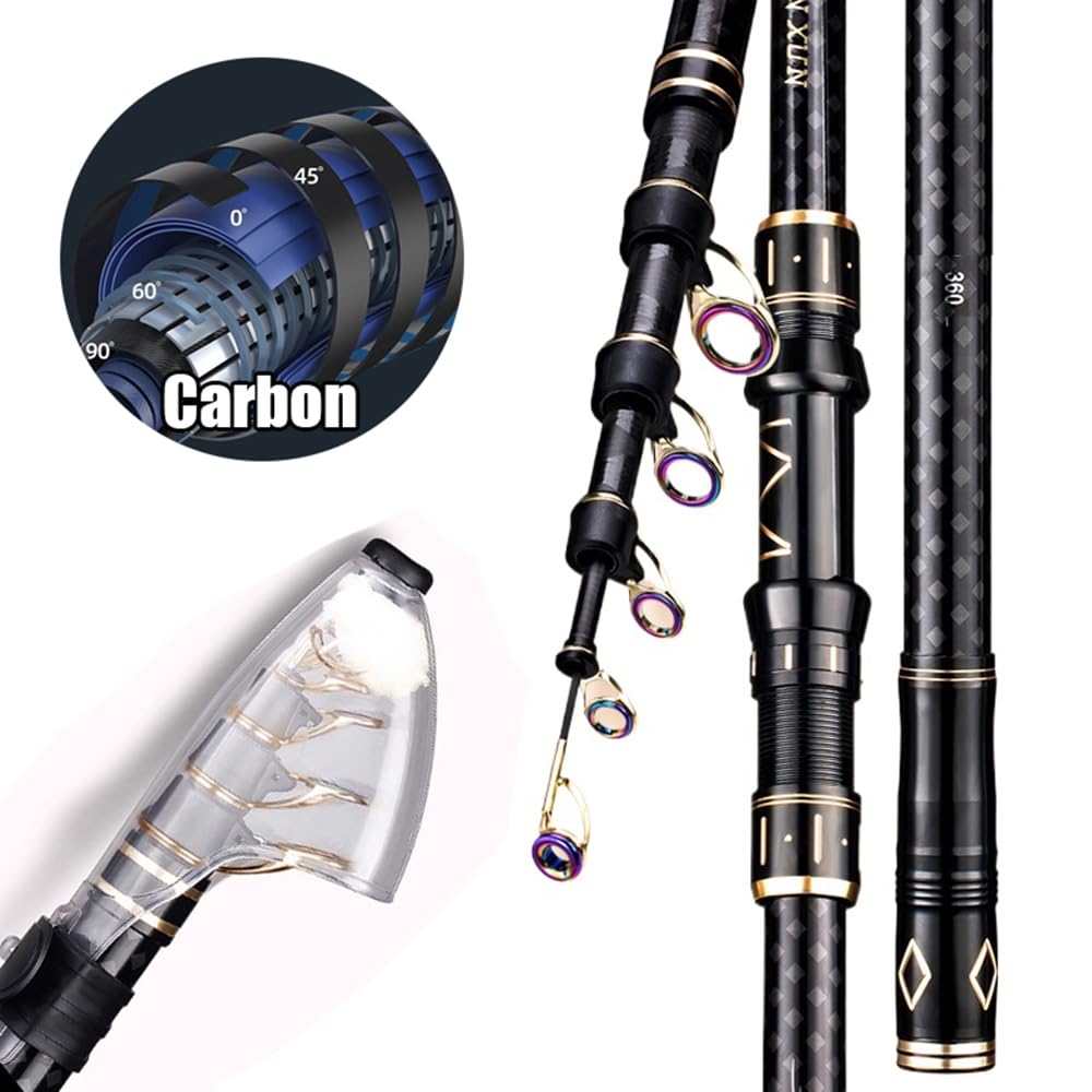 adjustable telescopic carbon fiber fishing rod Amazon.com : GTOFYU Telescopic Fishing Rod Carbon Fiber Travel Surf Fishing  Rod Spinning Power Throwing Surfcasting Baitcasting Rod (2.1M/7Ft) : Sports  & Outdoors