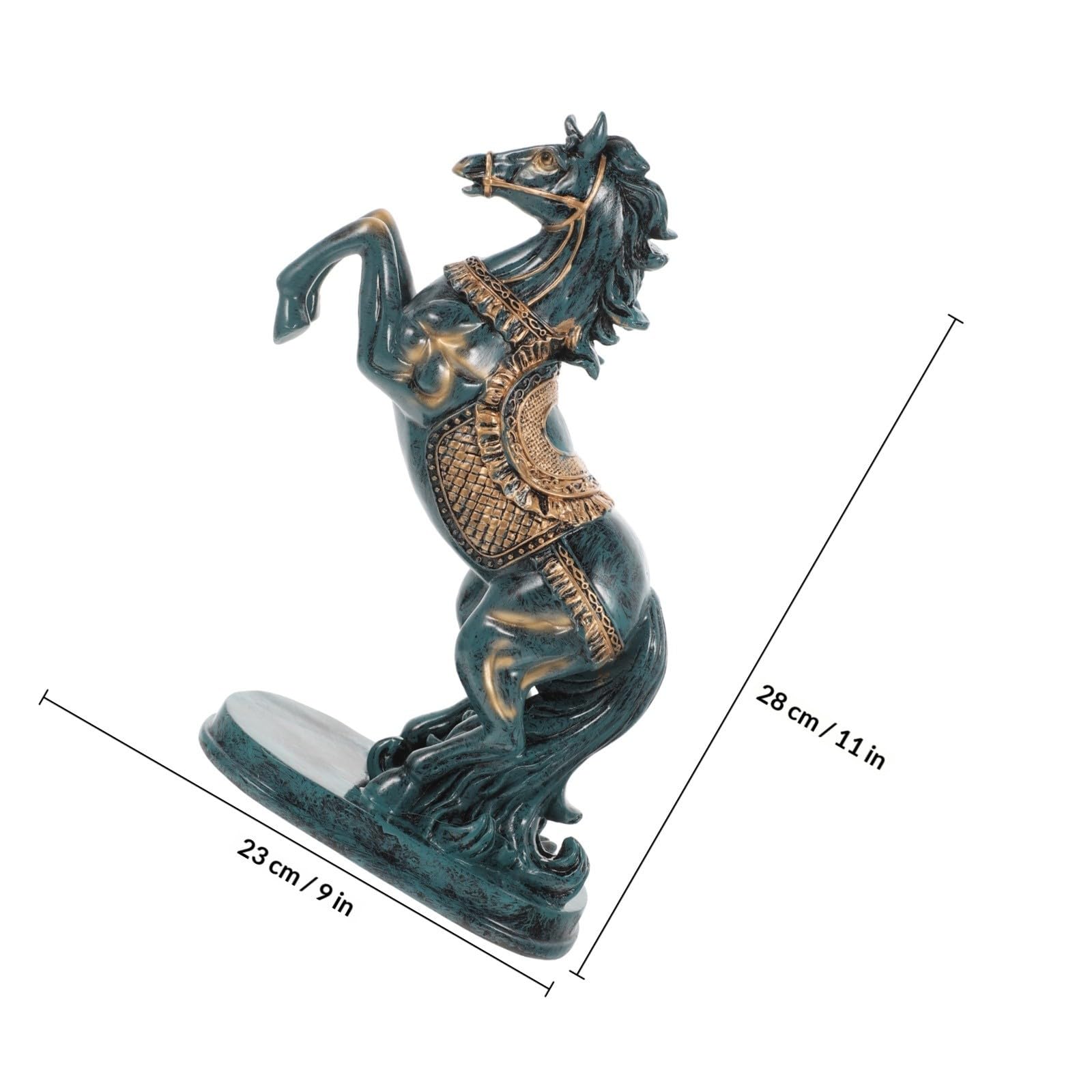 UPKOCH Ornamento Cavallo in Resina Blu per Scaffale e Casa