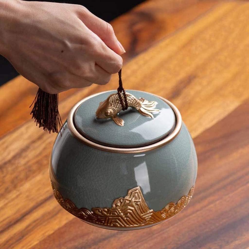 Ceramic Ash Ashes Cans for Human Pets Cremation Funeral Memorial Cylinder Sealed Proof Surface Exquisite Relief Coffin