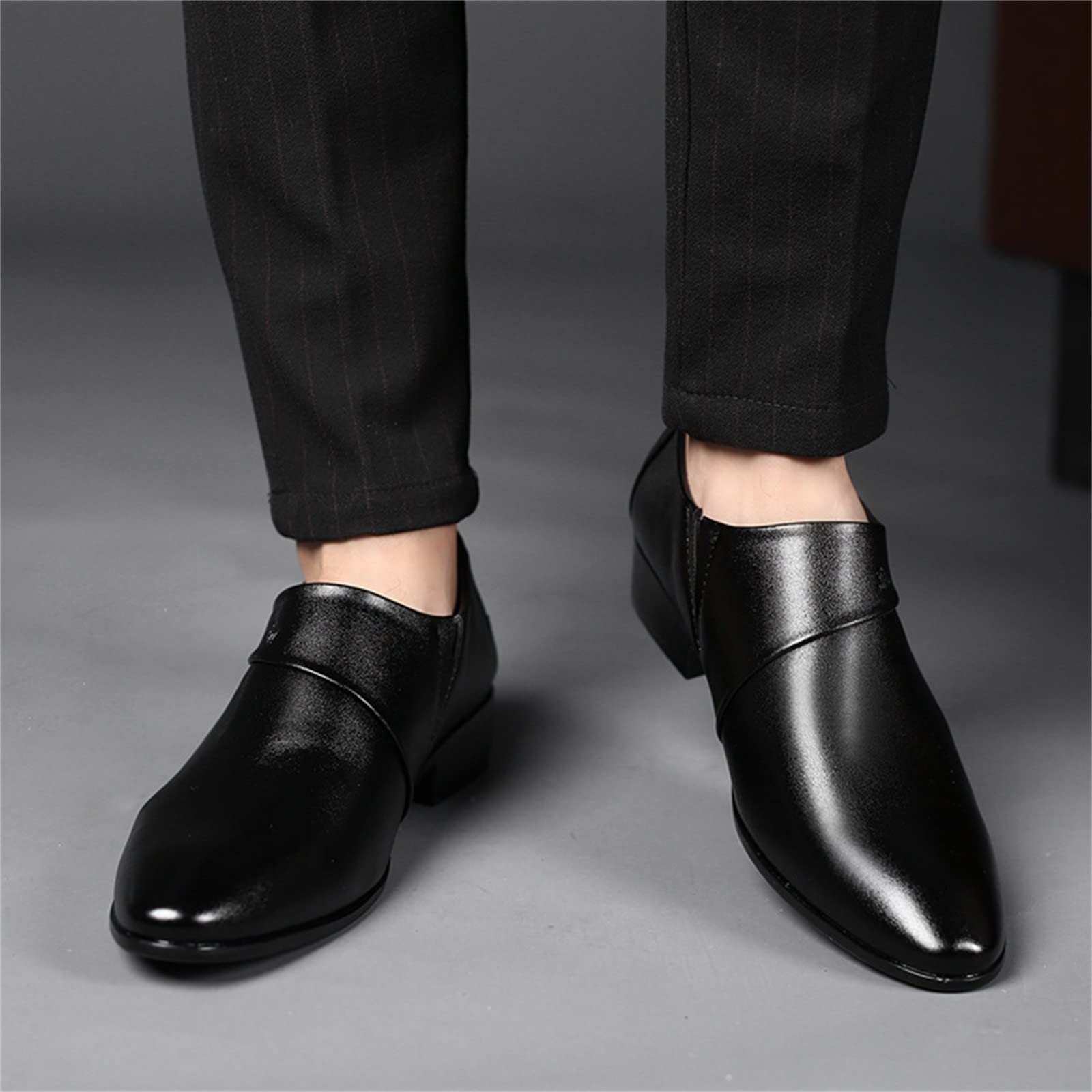 Business Schuhe Herren Anzugschuhe Bequem Lackleder Halbschuhe Freizeitschuhe Pu Lederschuhe Slip On Businessschuhe Männer Hochzeit Smokingschuhe Klassischer Herrenschuhe Mokassins Loafers Gr.39-48