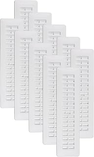 Decor Grates PL212ZIP-WH-10 Louvered Plastic Floor Register, 2x12 Inches, White