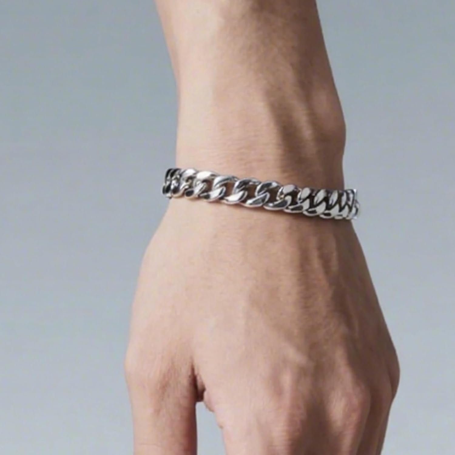 18k Stainless Steel Mens Cuban Link Chain, Miami Cuban Chain Bracelets for Men, 6mm Wide 7.5 8 8.5Inch Hip Hop Mens Bracelets,Gift for Father Husband Son men chain - Image 3